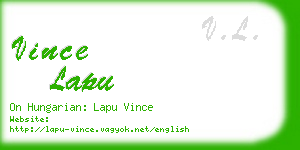 vince lapu business card